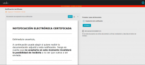 Notificación certificada con firma electrónica Thomas Signe